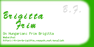 brigitta frim business card